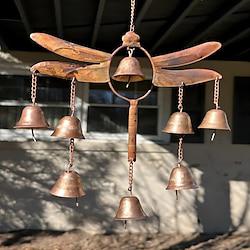 Dragonfly with Bells Wind Chime Enhance Your Garden with the Tranquil Beauty of Dragonfly Wind Chime Garden Ornament Decor - Perfect Outdoor Decoration for Relaxing Lightinthebox