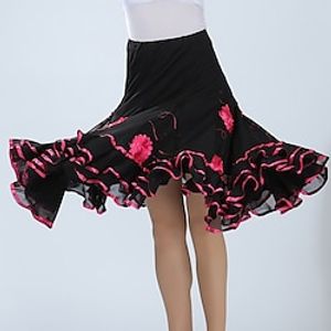Activewear Skirts Printing Ruffle Splicing Women's Performance Training High Spandex Lightinthebox