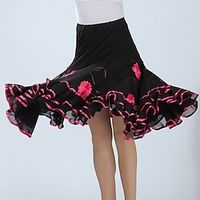 Activewear Skirts Printing Ruffle Splicing Women's Performance Training High Spandex Lightinthebox - thumbnail