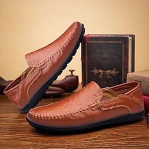 Men's Loafers  Slip-Ons Leatherette Loafers Business Daily Walking Shoes PU Waterproof Black Brown Summer Spring Lightinthebox
