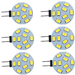 6pcs 2 W LED Bi-pin Lights 260 lm G4 9 LED Beads SMD 5730 Warm White Natural White White 9-30 V Lightinthebox