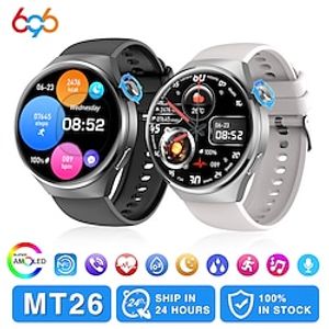 696 MT26 Smart Watch 1.43 inch Smart Band Fitness Bracelet Bluetooth Pedometer Call Reminder Sleep Tracker Compatible with Android iOS Men Hands-Free Calls Message Reminder IP 67 47mm Watch Case Lightinthebox