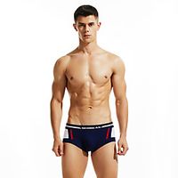 Men's Shorts Home Shorts Pants Color Block Letter Short Patchwork Deep Blue Red Light gray miniinthebox - thumbnail