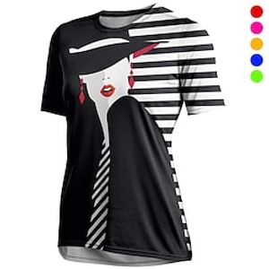 Women's Downhill Jersey Short Sleeve Violet White Yellow Graphic Bike Breathable Quick Dry Sports Graphic Funny Clothing Apparel Lightinthebox