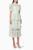 3D Floral Lace Midi Dress - thumbnail