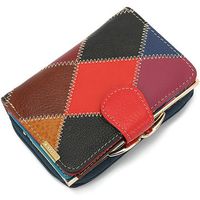 Genuine Leather Color Zipper Purse Buckle Purse Wallet