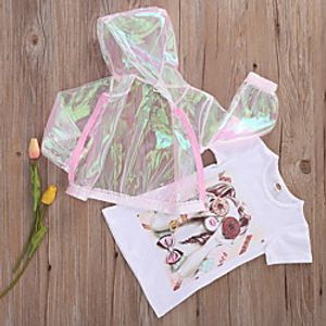 Kids Girls' Blouse Long Sleeve Graphic Print Blushing Pink Children Tops Summer Basic Daily Wear Regular Fit 1-5 Years miniinthebox