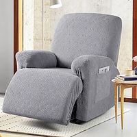 Stretch Armchair Recliner Cover 1 Seat Recliner Chair Cover Recliner Slipcover Sofa Cover with Side Pocket Jacquard Sofa Furniture Cover/Protector Soft with Elastic Bottom, Machine Washable miniinthebox - thumbnail