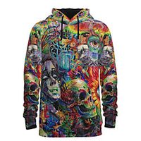 Men's Pullover Hoodie Sweatshirt Graphic 3D Hooded Daily 3D Print Basic Hoodies Sweatshirts  Long Sleeve Rainbow miniinthebox - thumbnail