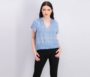 Womens Pullover Blouse  Blue