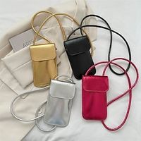Casual Women Bags Pu Wallets Solid Color Cell Phone Purse Lady Crossbody Shoulder Bag Handbag Female Money Bags Messenger Bag miniinthebox - thumbnail