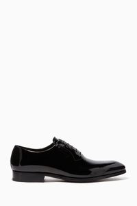 Black Patent-Leather Oxford Shoes