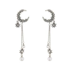 S925 Silver Tassel Crystal Earrings