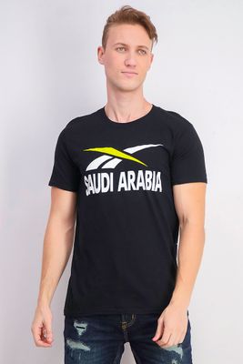 Mens Saudi Arabia Print Tee Black Mens Saudi Arabia Print Tee Black