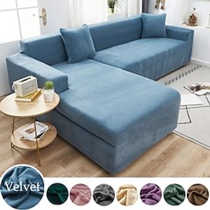 Stretch Couch Covers Arm Chair Sofa Cover For Dogs Pet, 1 Seater Slipcovers with T Cushion Cover Sofa Slip Covers Washable Couch Furniture Protector Soft Durable miniinthebox