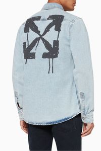 Stencil Bleached Denim Shirt