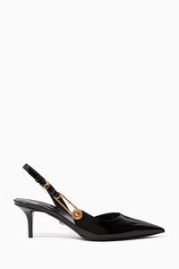 Safety Pin 55 Slingback Pumps in Patent Leather