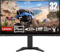 Lenovo 66F2GAC1UK G32qc-30 curved monitor with 32 Inch QHD 1500R VA Panel, 165Hz refresh Rate, AMD FreeSync Premium, 3 Year Warranty