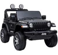 Megastar Electric Ride On 12V Licensed Wrangler Jeep For Kids, Black - MKSX2025- Black (UAE Delivery Only)