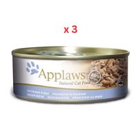 Applaws Cat Ocean Fish Wet Food Tin 156G (UAE Delivery Only) (Pack Of 3)