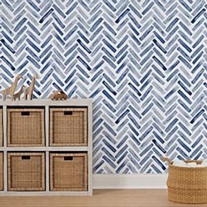 Geometric Stripes Cycle Color Home Decoration Vintage Modern Wall Covering, PVC  Vinyl Material Self adhesive Wallpaper Wall Cloth, Room Wallcovering Lightinthebox