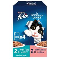 Nestle Felix Adult Tuna + Adult Salmon 4x85g