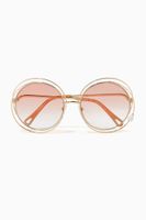Carlina Pearl Round Sunglasses in Metal - thumbnail