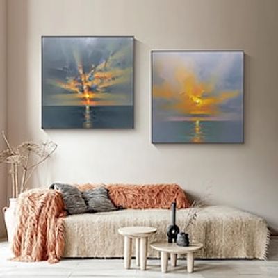Original Orange Seascape oil Painting On Canvas Handpainted Modern Landscape Painting Abstract Sunrise Art Living room Wall Decor Rolled Canvas (No Frame) Lightinthebox Original Orange Seascape oil Painting On Canvas Handpainted Modern Landscape Painting Abstract Sunrise Art Living room Wall Decor Rolled Canvas (No Frame) Lightinthebox