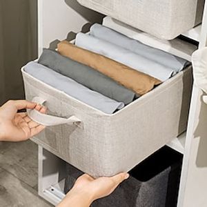 1PC Bamboo Joint Cotton Steel Frame Storage Box Pp Board Sorting Box Clothing Daily Necessities Washable Cabinets Sorting And Storage Box Lightinthebox