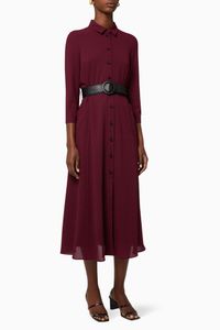 Mask Micro Crepe Maxi Dress