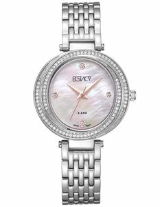 Ecstacy Women's Analog White Mop Dial Watch - E8513-SBSM