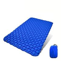 Inflatable Sleeping Pad Outdoor Camping Waterproof Ultra Light (UL) Soft Compact Nylon 1951306 cm for 2 person Camping / Hiking Climbing Beach All Seasons Blue miniinthebox - thumbnail