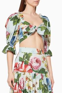 Floral Poplin Crop Top Floral Poplin Crop Top