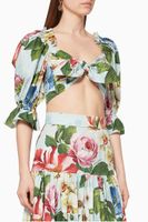 Floral Poplin Crop Top Floral Poplin Crop Top