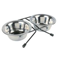 Trixie Eat On Feet Stainless Steel Bowl Set For Dogs - 2X2.8L