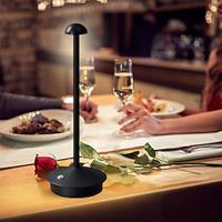 Rechargeable Mushroom Table Lamp, Portable Wireless Touch Desk Lamp, LED Night Light with Dimmable Brightness for Living Room, Home Office, Restaurant Lightinthebox