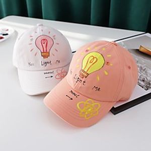 1pcs Kids Unisex Active Birthday  Casual  Daily Wear Cartoon  Letter Stylish  Print Cotton Hats  Caps White  Black  Purple S Lightinthebox