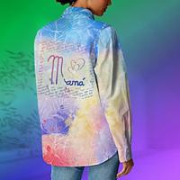 Women's Shirt Letter Daily Rainbow Long Sleeve Stylish Shirt Collar Summer Mother's day Lightinthebox