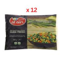 Al Ain Frozen Vegetables, Peas & Carrots - 900g x 12