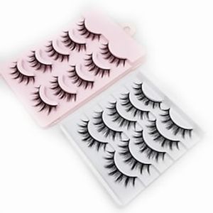 Eyelash Extensions 10 pcs Waterproof Fashionable Design Women Lifted lashes Volumized Extra Long Fiber Party Halloween Party Evening Full Strip Lashes Crisscross Thick - Makeup Daily Makeup Halloween Lightinthebox