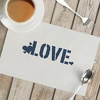 Nordic Valentine's Day Love Letter Table Mat Thermal Insulation Mat Non Slip Mat Waterproof  Multi Functional Tea Cup Mat Lightinthebox - thumbnail