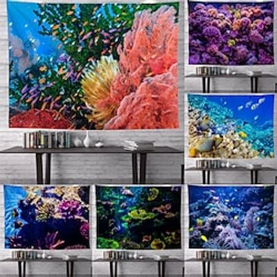 Ocean Fish Large Wall Tapestry Art Decor Blanket Curtain Hanging Home Bedroom Living Room Decoration Polyester miniinthebox