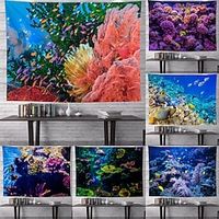 Ocean Fish Large Wall Tapestry Art Decor Blanket Curtain Hanging Home Bedroom Living Room Decoration Polyester miniinthebox - thumbnail
