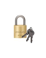 Stanley Brass Padlock 20mm Standard Shackle