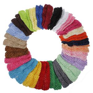 50 Baby Girls Crochet Stretchy Hair Headband Hairband Assorted Colors