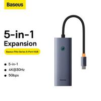 OS-Baseus Flite Series 5-Port HUB Docking Station Space Grey Type-C to HDMI4K@30Hz*1+USB 3.0*4?