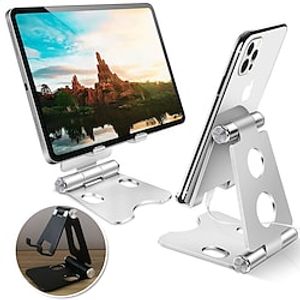 Cell Phone Stand Adjustable Angle Metal Smartphone Stand Desktop Foldable Phone Holder For All Phones And Tablets Lightinthebox
