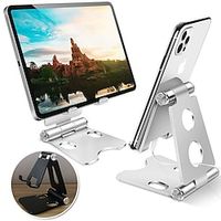 Cell Phone Stand Adjustable Angle Metal Smartphone Stand Desktop Foldable Phone Holder For All Phones And Tablets Lightinthebox - thumbnail