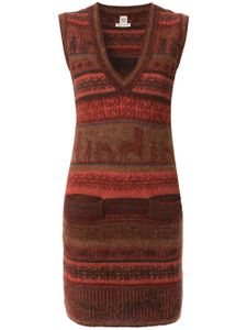 Hermès 1998-2004 pre-owned sleeveless knitted dress - Brown