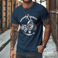 Graphic Motorcycle Designer Retro Vintage Street Style Men's 3D Print T shirt Tee Sports Outdoor Holiday Going out T shirt Black Navy Blue Green Short Sleeve Crew Neck Shirt Spring Summer Clothing Lightinthebox
